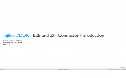 藤倉(cāng)_DDK BTB&ZIF 連接器簡(jiǎn)介